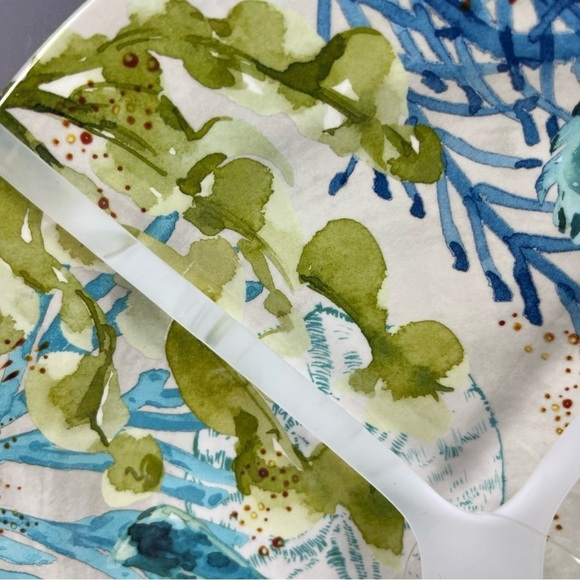 Sigrid Olsen Melamine Salad Plates Sea Life Coastal Blue Green 8.5" Set fo 4 NEW - Picture 4 of 6